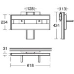 Armitage Shanks Care Plus Manual Bracket, Vertical & Horizontal