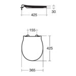 Armitage Shanks Contour 21+ Slim Toilet Seat & Cover Slow Close S0670
