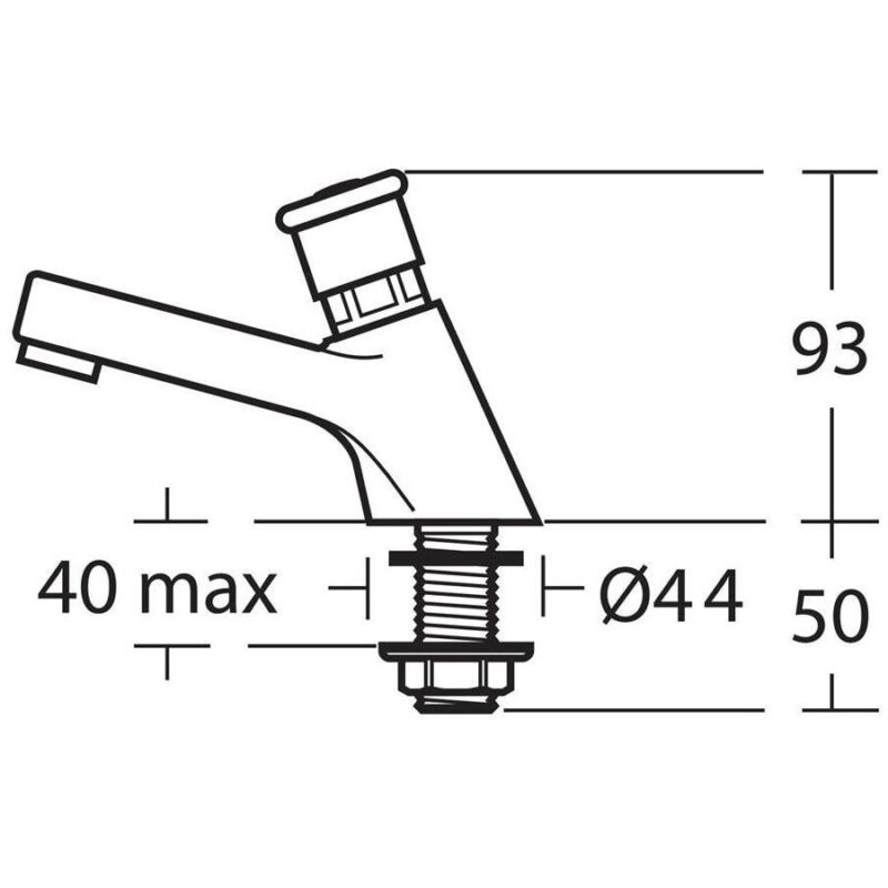 Armitage Shanks Sandringham 21 Self-Closing  1/2" Taps S0672