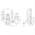 Armitage Shanks Sphero Maxi 62cm Sensor Urinal, Closed Shroud S0741