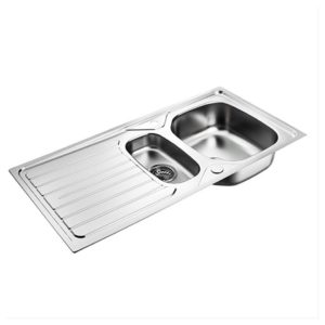 Armitage Shanks Sandringham 100cm Steel 1.5 Bowl Kitchen Sink S0746