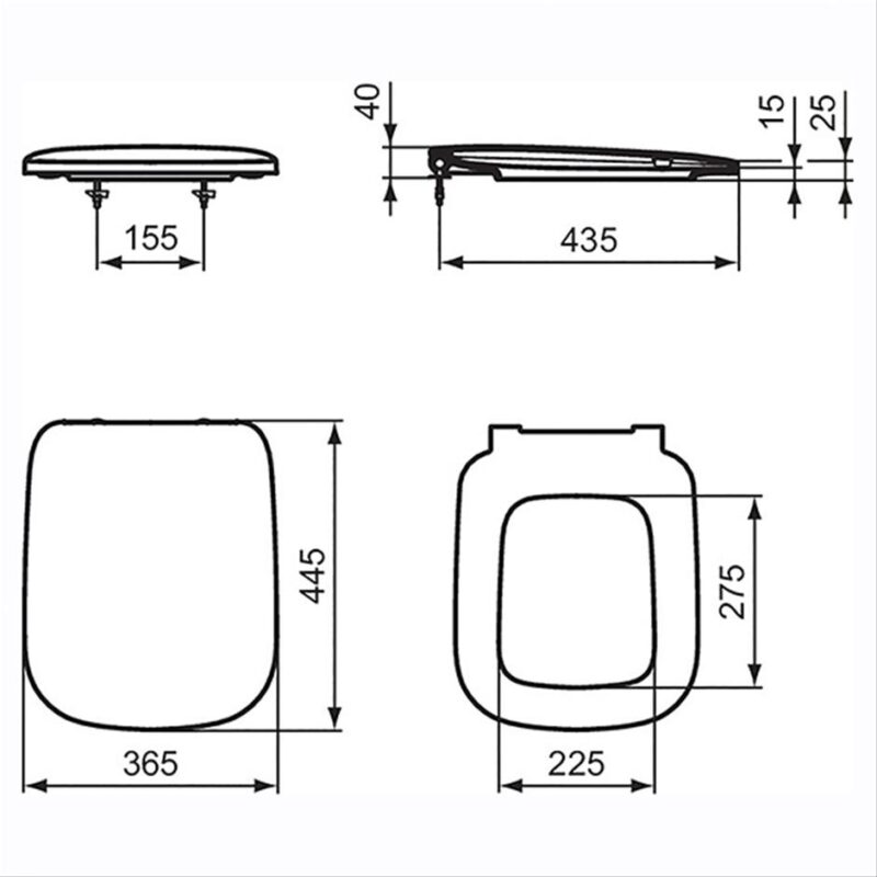 Armitage Shanks Edit D Soft Close Toilet Seat S0784
