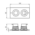 Armitage Shanks Septa Pro P2 Pneumatic Metal Small Flushplate S0860
