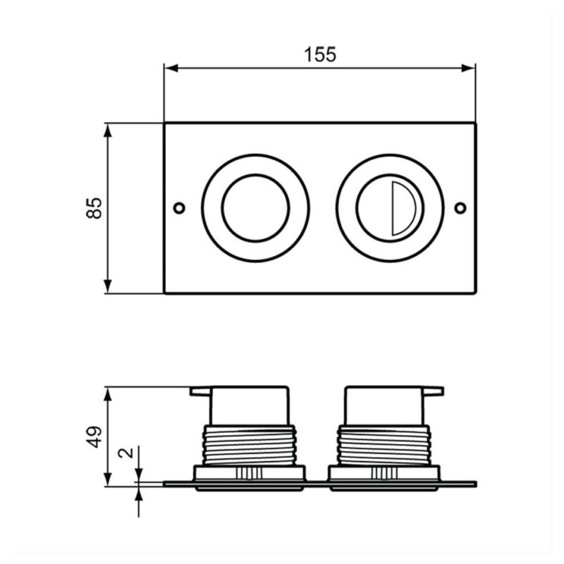 Armitage Shanks Septa Pro P2 Pneumatic Metal Small Flushplate S0860