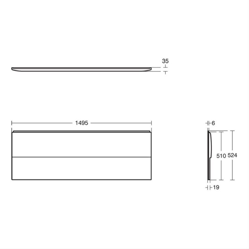 Armitage Shanks Sandringham 21 Front Bath Panel 150cm S1017