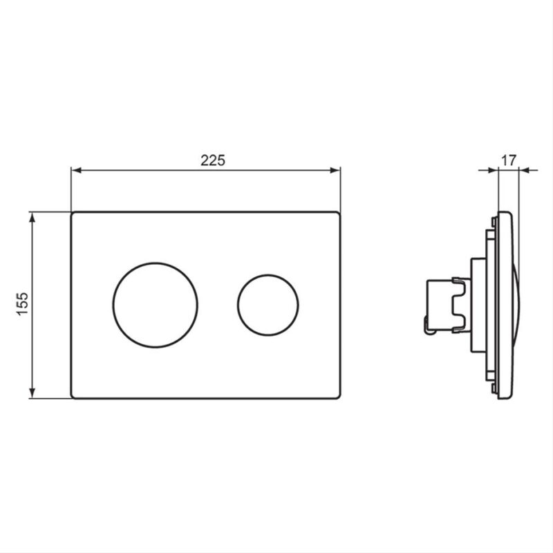 Armitage Shanks Conceala 3 Dual Flush Plate Black