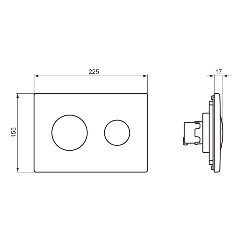 Armitage Shanks Conceala 3 Pneumatic Dual Flush Plate Stainless Steel