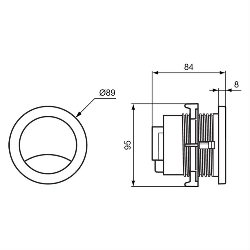 Armitage Shanks Crescent Dual Flush Pneumatic Finger Push Button