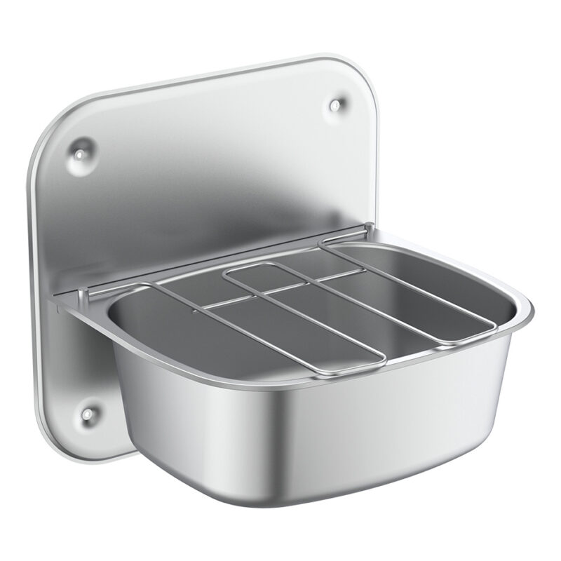 Armitage Shanks Angus Cleaners Sink 50cm with Bucket Grating Polished Steel Armitage Shanks Angus Cleaners Sink 50cm with Bucket Grating Polished Steel