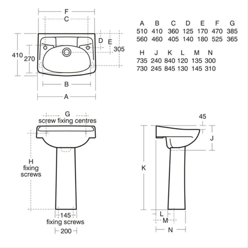 Armitage Shanks Royalex 2 Taphole Basin 56cm