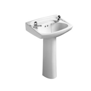 Armitage Shanks Royalex 560mm 2 Tap Hole Basin & Full Pedestal