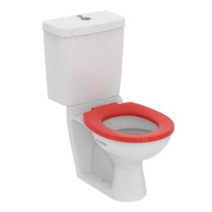 Armitage Shanks Contour 21 Schools 355 Close Coupled Toilet, Red Seat