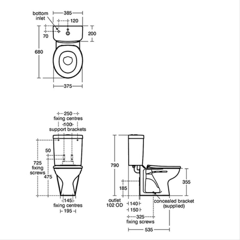 Armitage Shanks Contour 21 Cistern Push Button White
