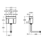 Armitage Shanks Conceala 3 Dual Flush 6/4 L Cistern Top/Bottom Inlet