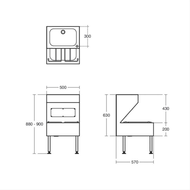 Armitage Shanks Stainless Steel Janitorial Unit Pack with Mixer Tap
