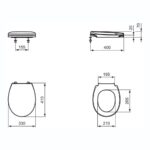 Armitage Shanks Contour 21 Small Seat & Cover Grey