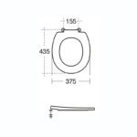 Armitage Shanks Contour 21 Standard Seat No Cover Blue