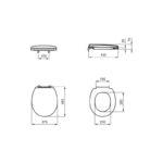 Armitage Shanks Contour 21 Standard Seat & Cover Grey