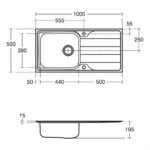 Armitage Shanks Sandringham 1000mm Stainless Steel Kitchen Sink Pack