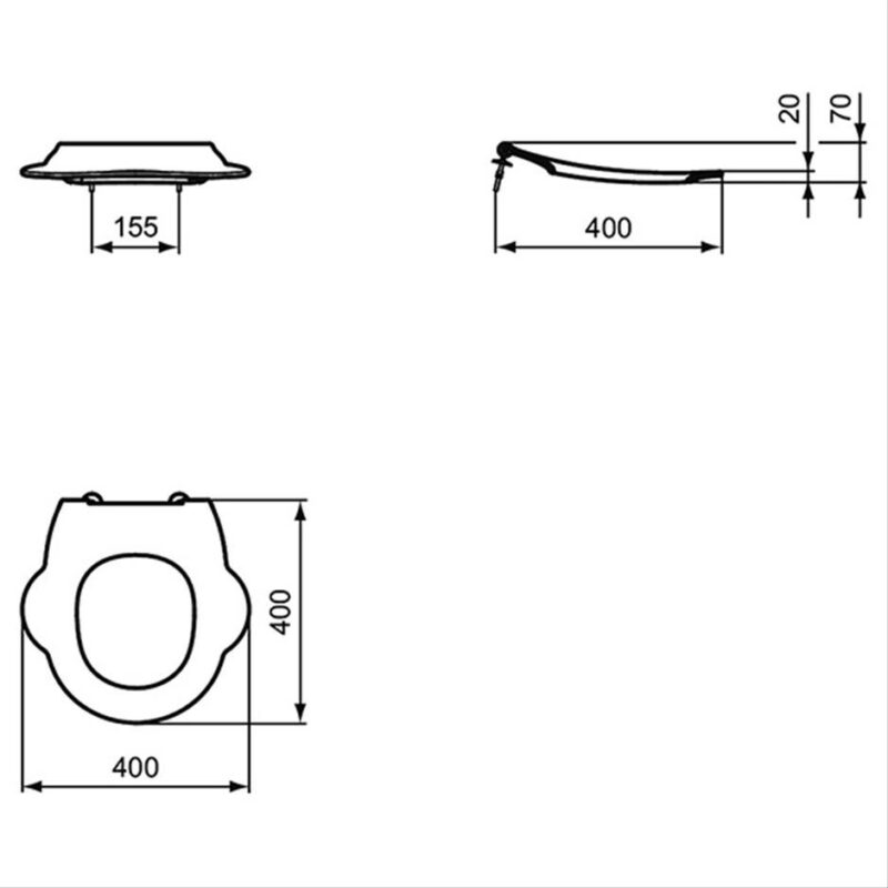 Armitage Shanks Contour 21 Splash Seat Ring Only S4542 White