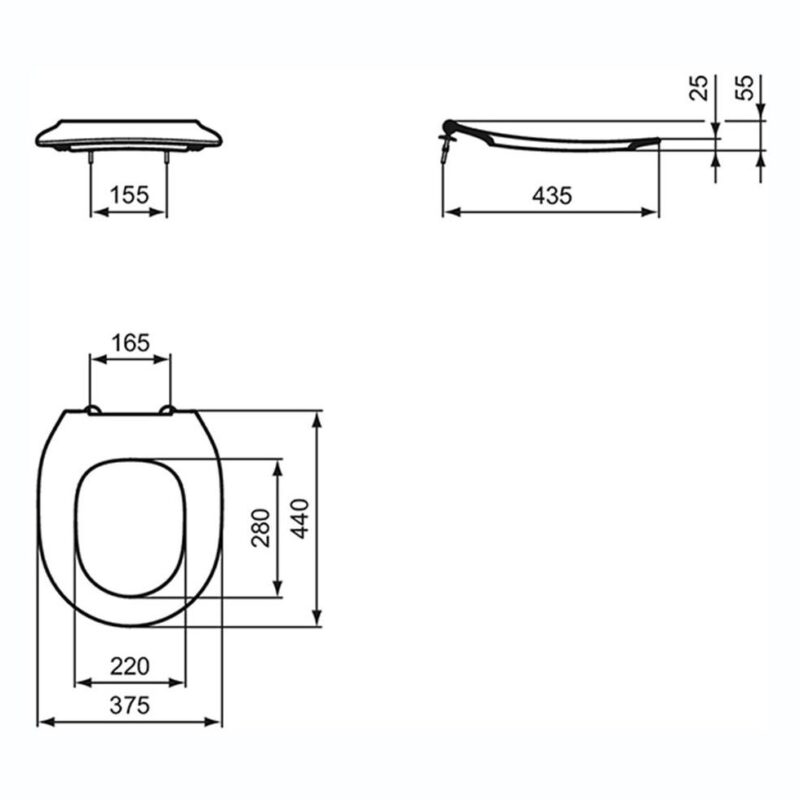 Armitage Shanks Contour 21 Splash Seat Ring Only S4545 White