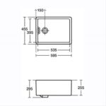 Armitage Shanks Belfast Sink S5803 White