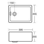 Armitage Shanks Belfast Heavy Duty Sink 60x46cm White