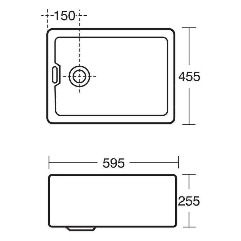 Armitage Shanks Belfast Heavy Duty Sink 60x46cm White