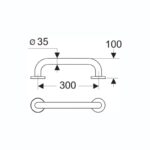 Armitage Shanks Contour 21 300mm Grab Rail White