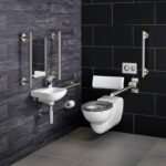 Armitage Shanks Contour 21 Doc M Left Hand Wall Hung Pack with Steel Rails
