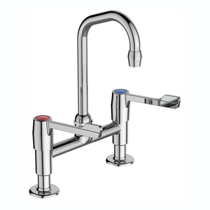 Armitage Shanks Markwik Pillar Mixer Chrome 150mm Levers