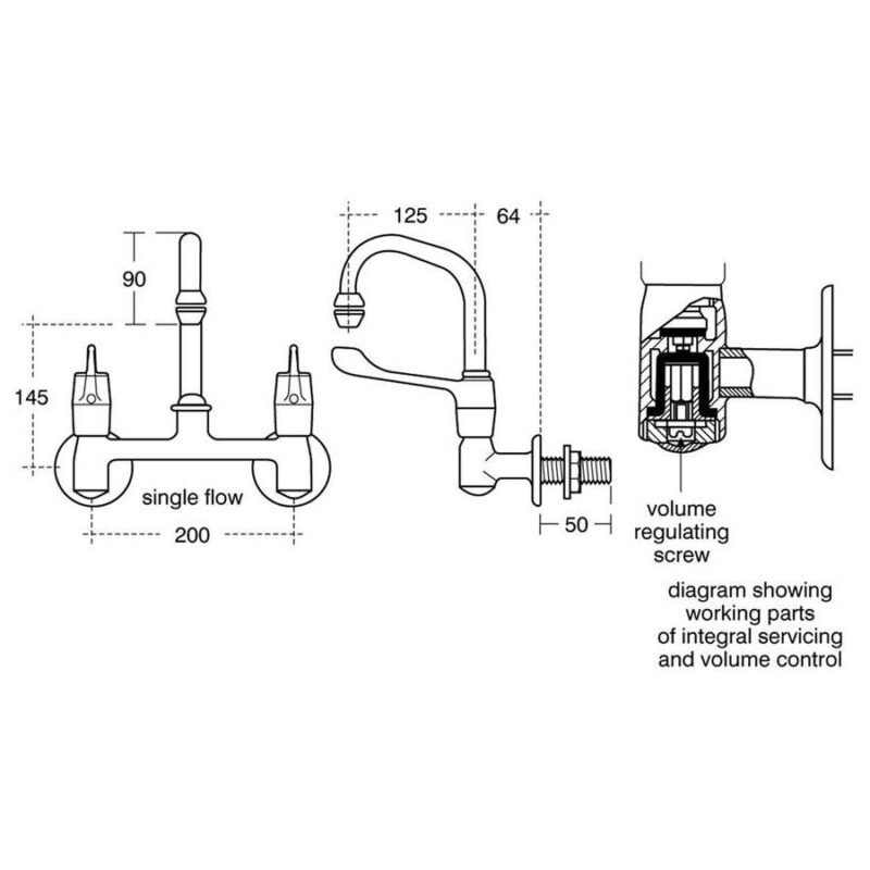 Armitage Shanks Markwik Wall Mixer Chrome S8215