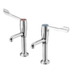 Armitage Shanks Markwik High Neck Pillar Taps Chrome