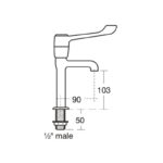 Armitage Shanks Markwik High Neck Pillar Taps Chrome
