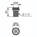 Armitage Shanks 1 1/4" Unslotted Strainer Waste S8810