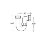 Armitage Shanks Plastic P Trap for Use With Cloakroom Pedestal