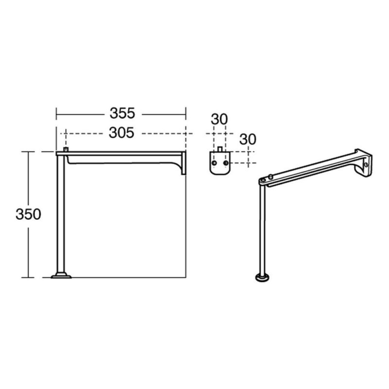 Armitage Shanks 350mm Stainless Steel Legs Set S9233 Steel