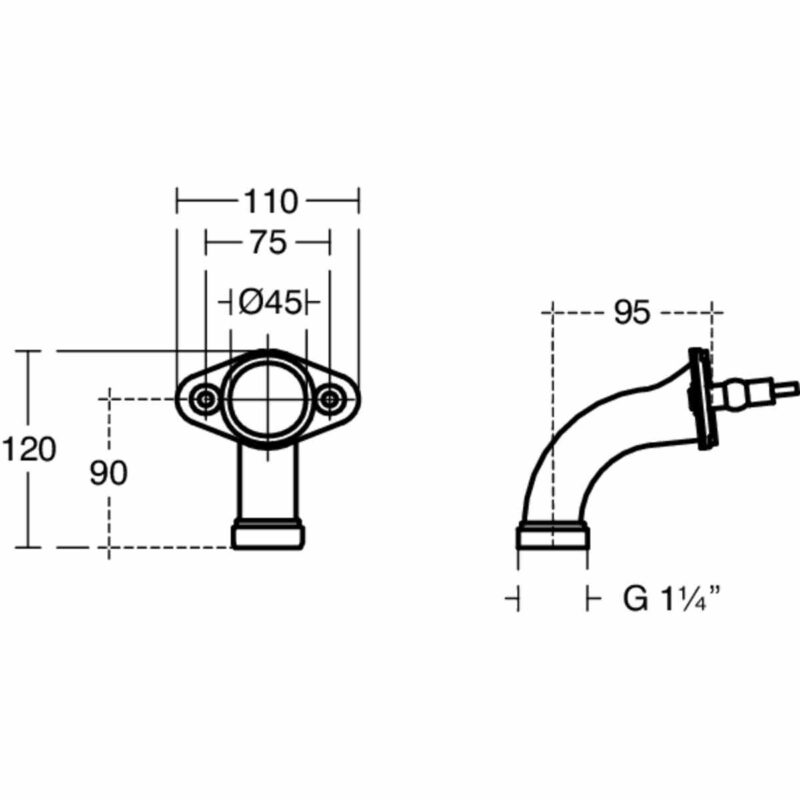 Armitage Shanks Contour 21 Waste Pack for Back Outlet Washbasins
