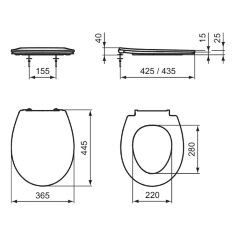 Armitage Shanks Sandringham 21 Wall Hung Toilet with Seat