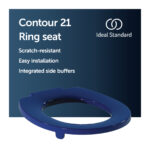 Armitage Shanks Contour 21 Standard Seat No Cover Blue