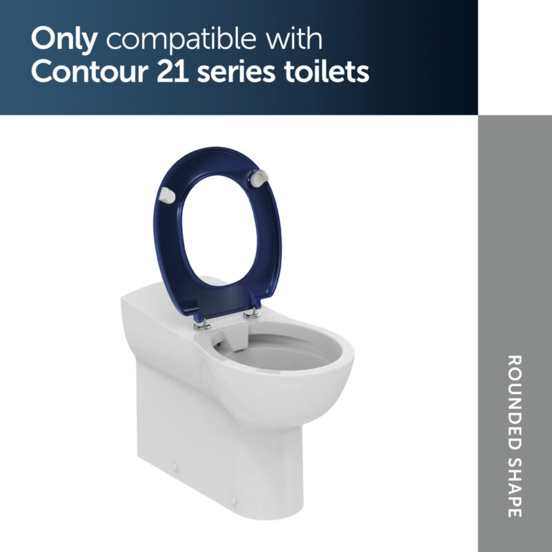 Armitage Shanks Contour 21 Standard Seat No Cover Blue