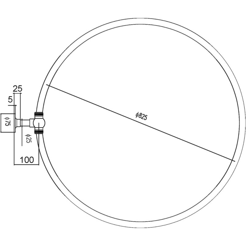 Bayswater Round Traditional Shower Ring