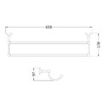 Bayswater Traditional Double Towel Rail