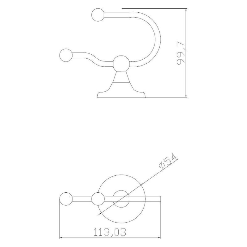 Bayswater Traditional Double Robe Hook