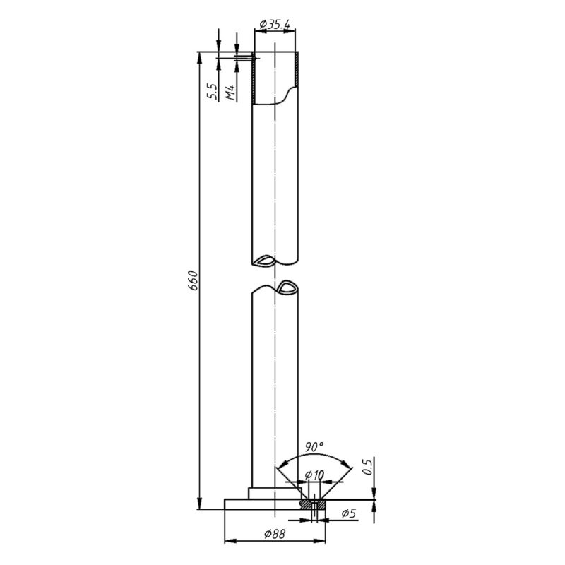 Bayswater Standpipes 660mm x 40mm Freestanding Legs