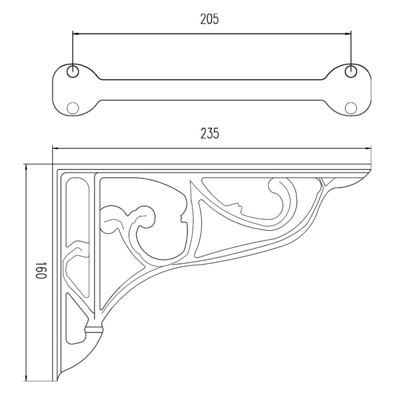 Bayswater Ornate Cistern Brackets