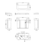 Bayswater Fitzroy Cistern, Ceramic Lever & Fittings
