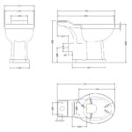 Bayswater Fitzroy Comfort Height WC Pan (Excluding Seat)