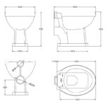 Bayswater Fitzroy High/Low Level WC Pan (Excluding Seat)