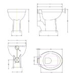 Bayswater Fitzroy Comfort Height High/Low Level WC Pan